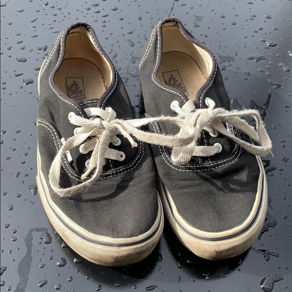 Black low top vans Kids size 2